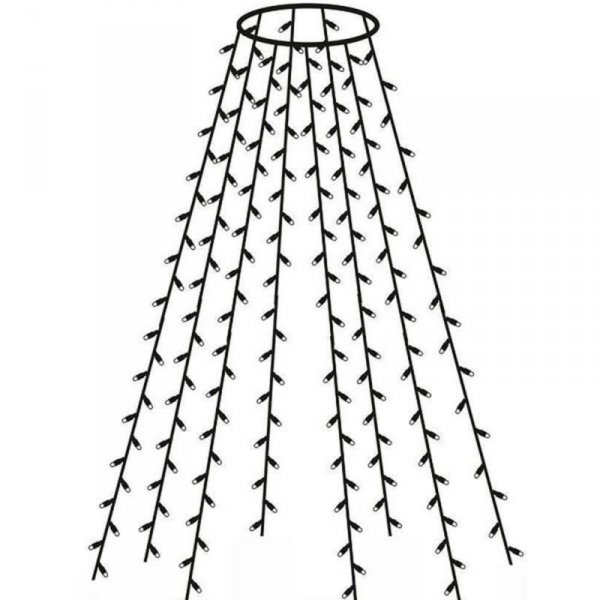 Kurtyna świetlna 160 lampek LED na choinkę