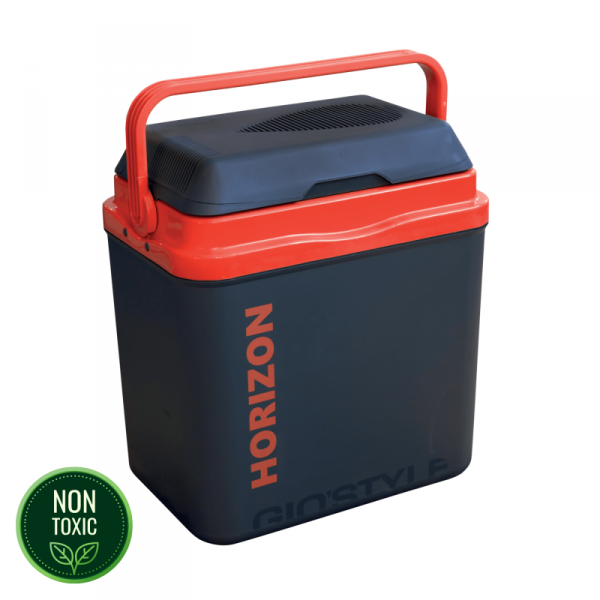 Lodówka turystyczna 20L KAMAI HORIZON, elektryczna 12/230V, kolor antracytowy z czerwonym akcentem