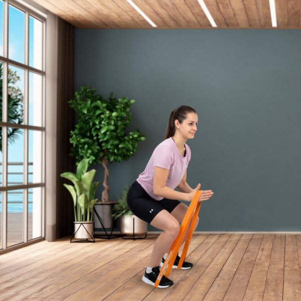 Guma oporowa (opaska) do ćwiczeń inSPORTline Rand XXX Strong ∙ 208 × 3,3 cm ∙ opór do 17 kg