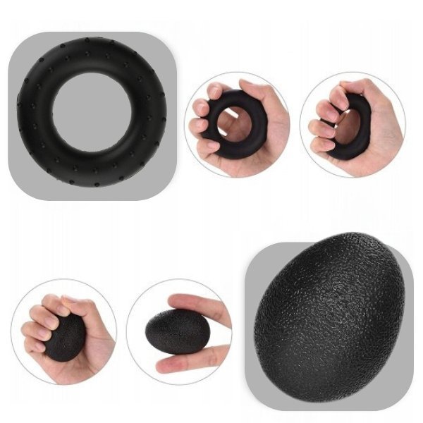 Zestaw do treningu dłoni inSPORTline Agafar ∙ komplet akcesoriów do ćwiczeń palców i chwytu ∙ chwytak regulowany 5-60 kg