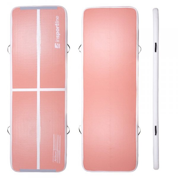 Ścieżka akrobatyczna do ćwiczeń Airtrack inSPORTline Airstunt 300x100x10 cm pink