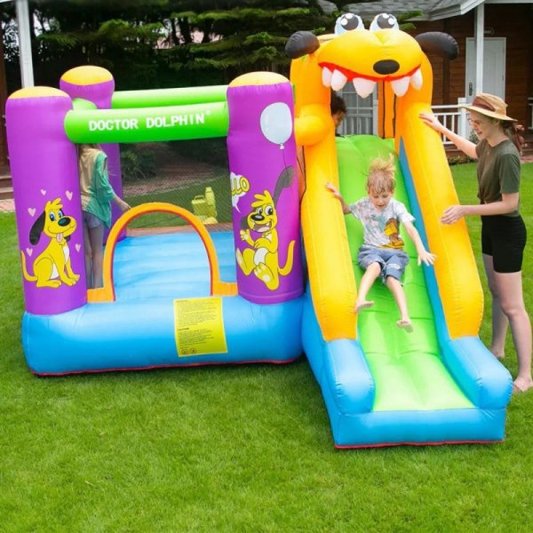 Dmuchany zamek zjeżdżalnia dla dzieci Doctor Dolphin Puppy Slide 72007