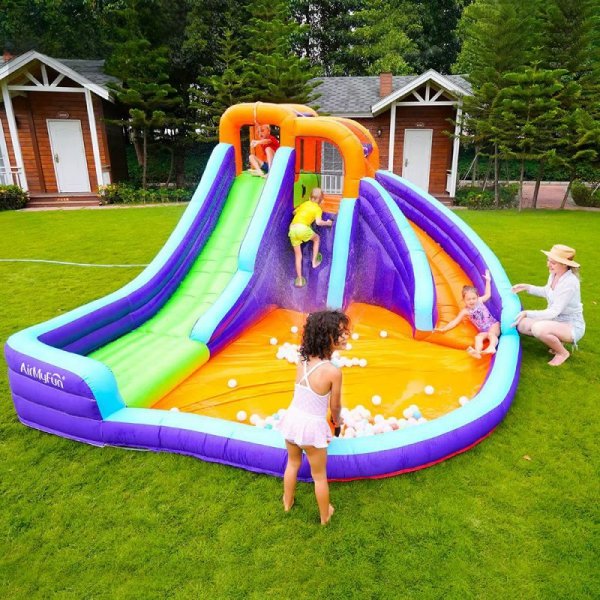 Dmuchany zamek zjeżdżalnia dla dzieci AirMyFun Double Slide 83006