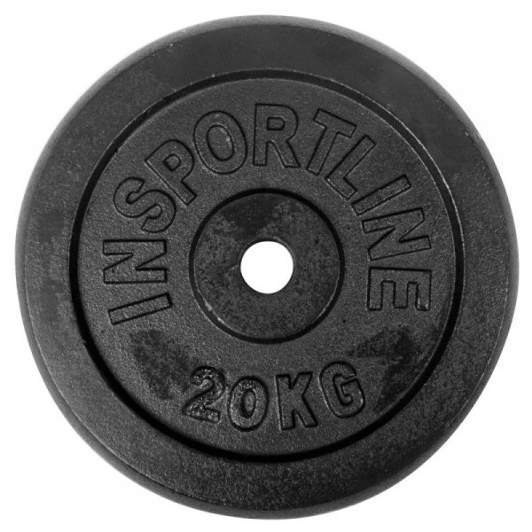Obciążenie żeliwne na gryf inSPORTline CastCzech 20 kg 30 mm