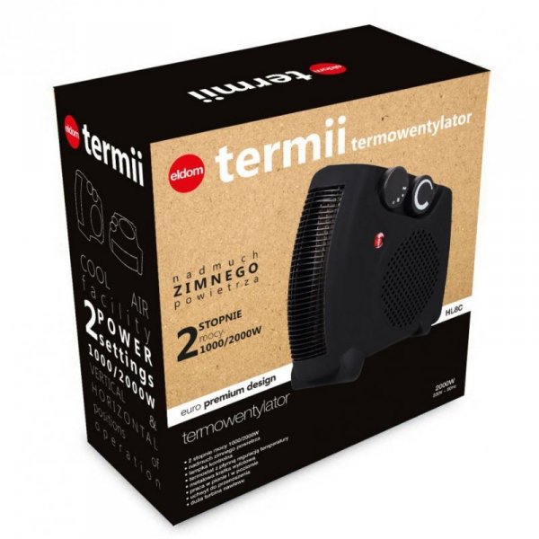 Termowentylator, grzejnik farelka 2000W ELDOM HL8C