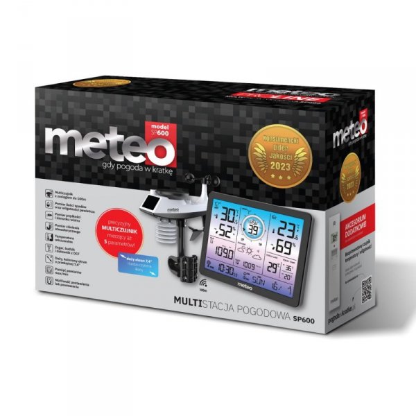 MULTI STACJA POGODOWA METEO SP600 Z MIERNIKIEM WIATRU oraz OPADÓW