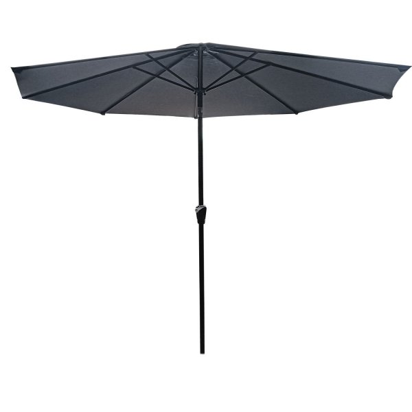 PARASOL OGRODOWY DUŻY SOLIDNY SKŁADANY 3 M Z KORBKĄ REGULACJA XL SZARY