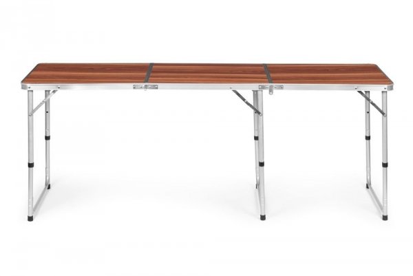 Stolik turystyczny stół składany kemping brązowy blat 180x60 cm MultiGarden