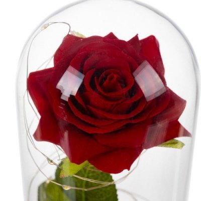 Róża w szkle- świecąca Malatec 21619