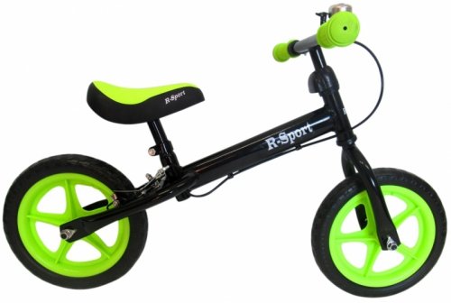 Rowerek biegowy zielono-czarny R4 R-Sport  Koła EVA 12&#039;&#039;