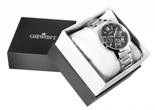 Zegarek Męski Giewont Apex Chrono GW6480-1 Chronograf Silver/Black