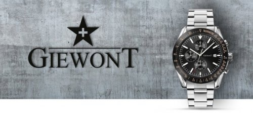 Zegarek Męski Giewont PrimeChrono GW8620-1 Chronograf Silver/Black