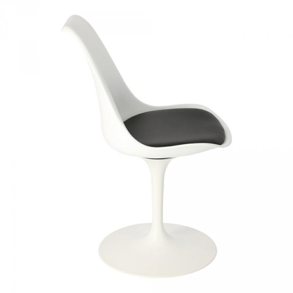 Krzesło Tulip Basic białe/czarna poduszk a