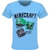 T-shirt Minecraft jasno niebieski