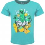 T-shirt Minecraft Boom jasno zielony