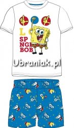 Piżama SpongeBob letnia biało-niebieska