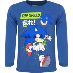 Bluzka Sonic dla chłopca niebieska