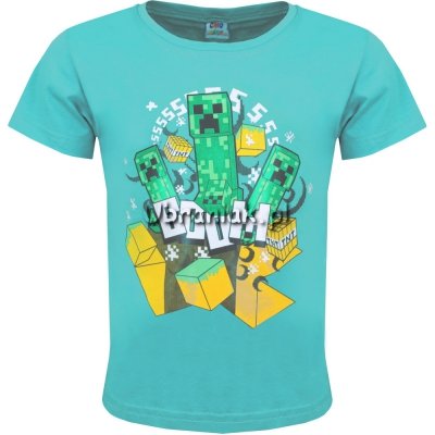 T-shirt Minecraft Boom jasno zielony