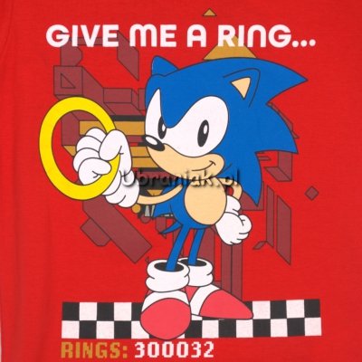 T-shirt Sonic czerwony