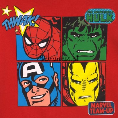 Piżama Avengers czerwono-granatowa