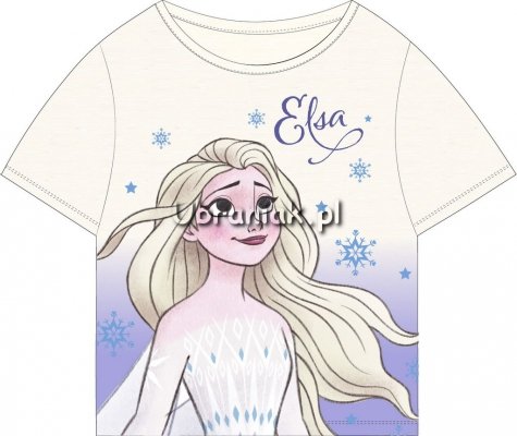 T-shirt Kraina Lodu Elsa ecru