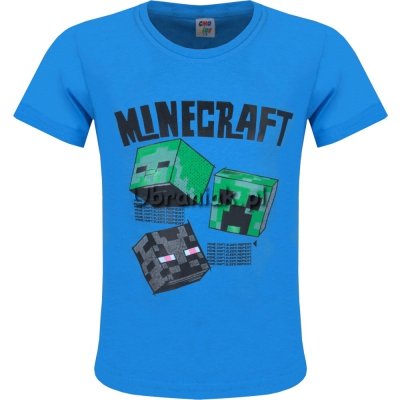 T-shirt Minecraft niebieski