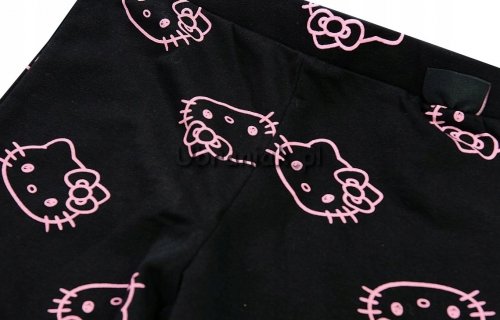 HELLO KITTY – Grube Legginsy Dzwony Dziewczęce 220 GSM – 134-170 