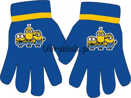 Rękawiczki Minionki  niebieskie