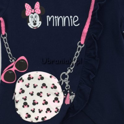 T-shirt Myszka Minnie z torebką granatowy