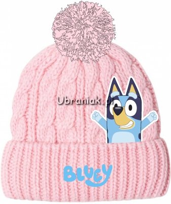 Czapka Bluey zimowa różowa