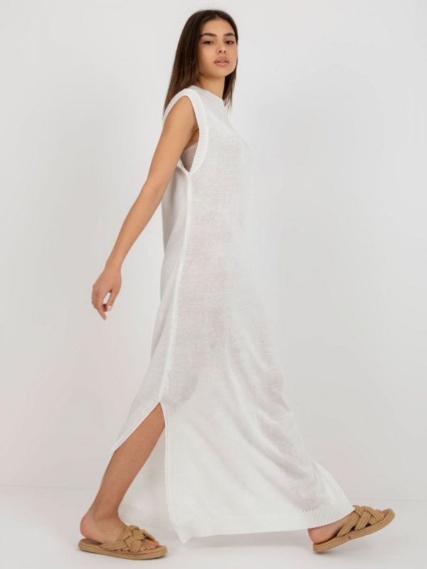 Sukienka plażowa prosta - Biała