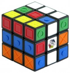 Kostka Rubika fakturowa symbole dotykowe dla niewidomych i słabowidzących