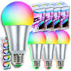 C2_tds0565_Zestaw żarówek kolorowych LED RGB + piloty - 4 szt.