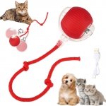 UCIEKAJĄCA PIŁKA ZABAWKA DLA KOTA PSA INTERAKTYWNA ELEKTRYCZNA WIBRACJE LED ( tds0833)