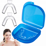 2x NAKŁADKA SZYNA RELAKSACYJNA NA BRUKSIZM ZGRZYTANIE + PUDEŁKO NIEBIESKIE (tds0267)