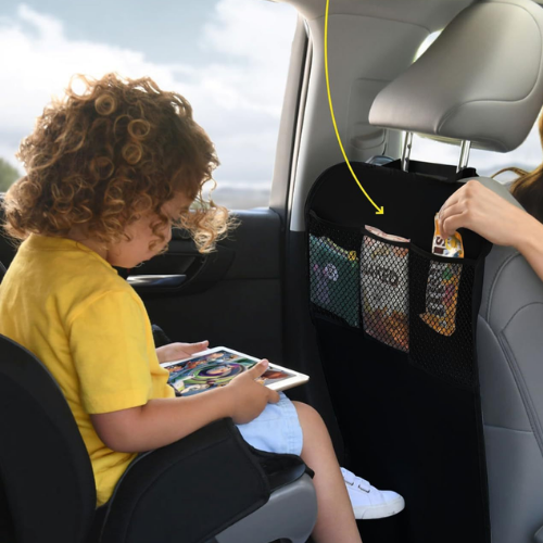 OSŁONA NA TYŁ FOTELA SAMOCHODOWEGO ORGANIZER MATERIAŁOWY OCHRANIACZ TYŁU (tds0732)