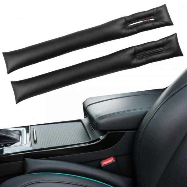 2X WYPEŁNIACZ SZCZELIN MIĘDZY FOTELEM BOK TUNELEM KOKPITEM AUCIE SKÓRA EKO ( tds0883)