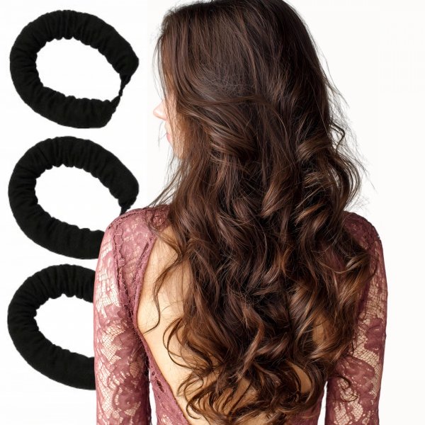 PROFESJONALNE WAŁKI DO KRĘCENIA WŁOSÓW BEZ CIEPŁA MEGA FALE - ZESTAW 3 SZT. ( tds0761)