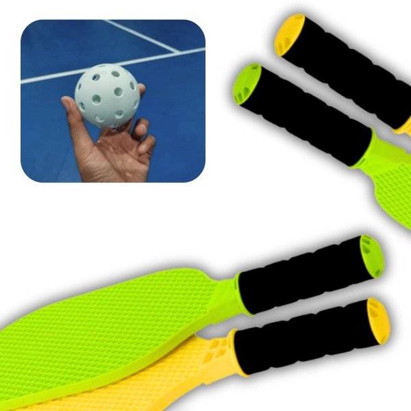 ZESTAW PALETEK DLA DZIECI DO TENISA BADMINTONA DWIE PALETKI RAKIETY PIŁKA (tds0785)