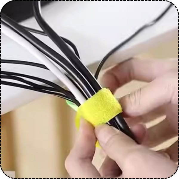 8X OPASKA RZEP RZEPY DO SPINANIA KABLI PRZEWODÓW - ZESTAW KOLOROWY (tds0313)