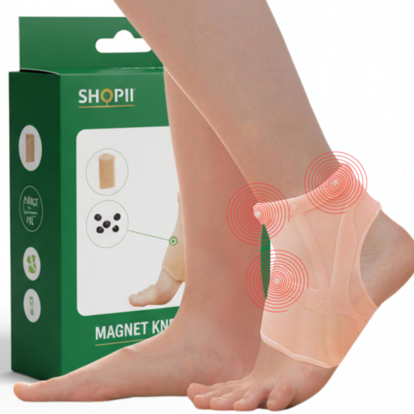 OPASKA ORTEZA MAGNETYCZNA NA STOPĘ STAW SKOKOWY STABLIZUJĄCA - 6 MAGNESÓW (tds0853)