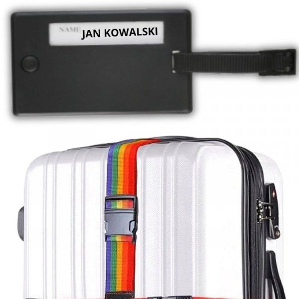 tds0633_Zawieszka do Bagażu + Pasek bagażowy RAINBOW