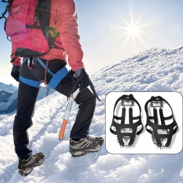 RACZKI TURYSTYCZNE NA BUTY GÓRSKIE ANTYPOŚLIZGOWE KOLCE ŁAŃCUCHY - 18 ZĘBÓW ( tds0531)