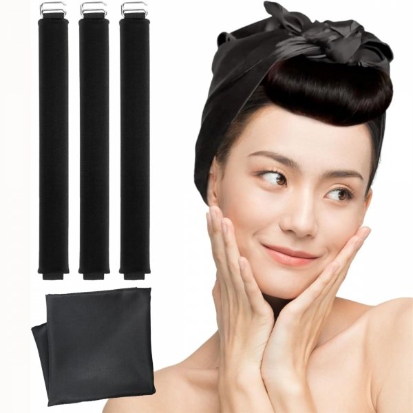 PROFESJONALNE WAŁKI DO KRĘCENIA WŁOSÓW BEZ CIEPŁA MEGA FALE - ZESTAW 3 SZT. ( tds0761)