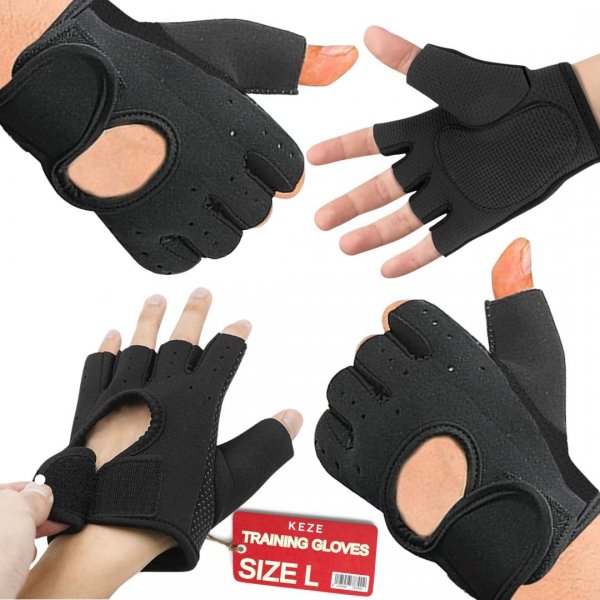 RĘKAWICZKI TRENING FITNESS SIŁOWNIA CROSSFIT DO ĆWICZEŃ SIŁOWYCH ROZMIAR L ( tds0867e)