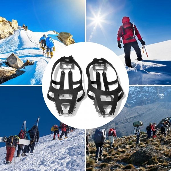 RACZKI TURYSTYCZNE NA BUTY GÓRSKIE ANTYPOŚLIZGOWE KOLCE ŁAŃCUCHY - 18 ZĘBÓW ( tds0531)