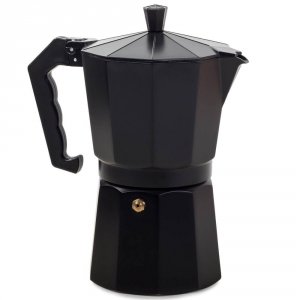 Kawiarka zaparzacz do kawy 150ml aluminiowa - czarna