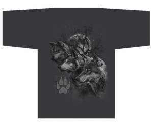 Koszulka T-shirt  Wilk i księżyc XXXL