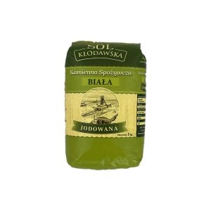 Sól Kłodawska Kamienna Spożywcza – Biała Jodowana 1kg | Naturalna Sól z Jodem