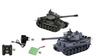 WALCZĄCE CZOŁGI ZDALNIE STEROWANE T-34 TYGRYS ŚWIATŁO DŹWIĘK 